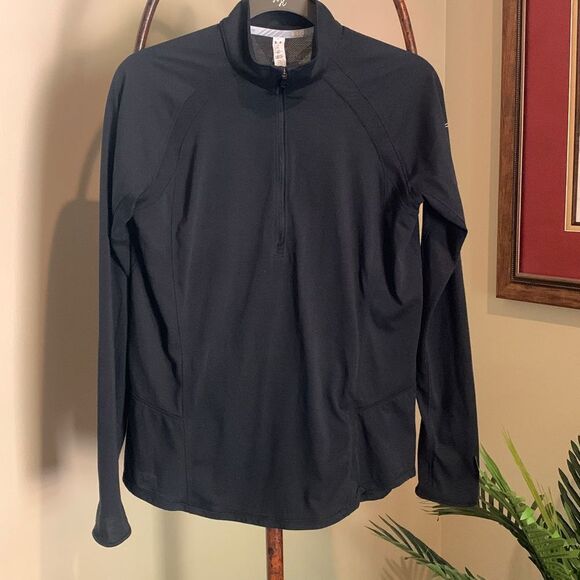 UNDER ARMOUR Black Half Zip Pullover Tee - Picture 1 of 7